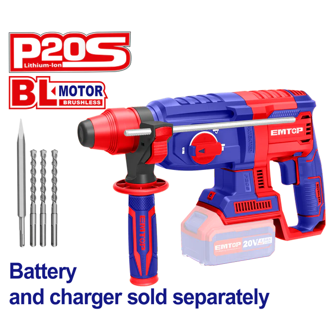 Rotomartillo SDS-Plus 20 Volts Marca EMTOP
